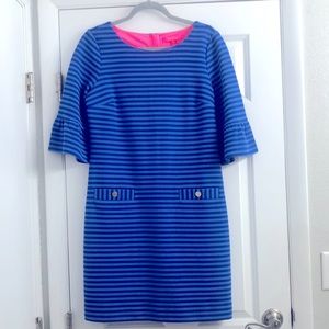 Lilly Pulitzer, Royal and light blue striped dress. Size medium